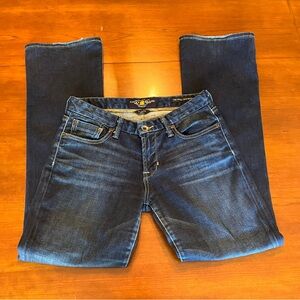 Lucky Brand Jeans Womens 2/26 Ankle Sweet Boot Denim Dark Wash Blue Pants